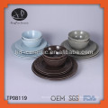 colored porcelain dinner set,stoneware cup and saucer,ceramic cup with saucer